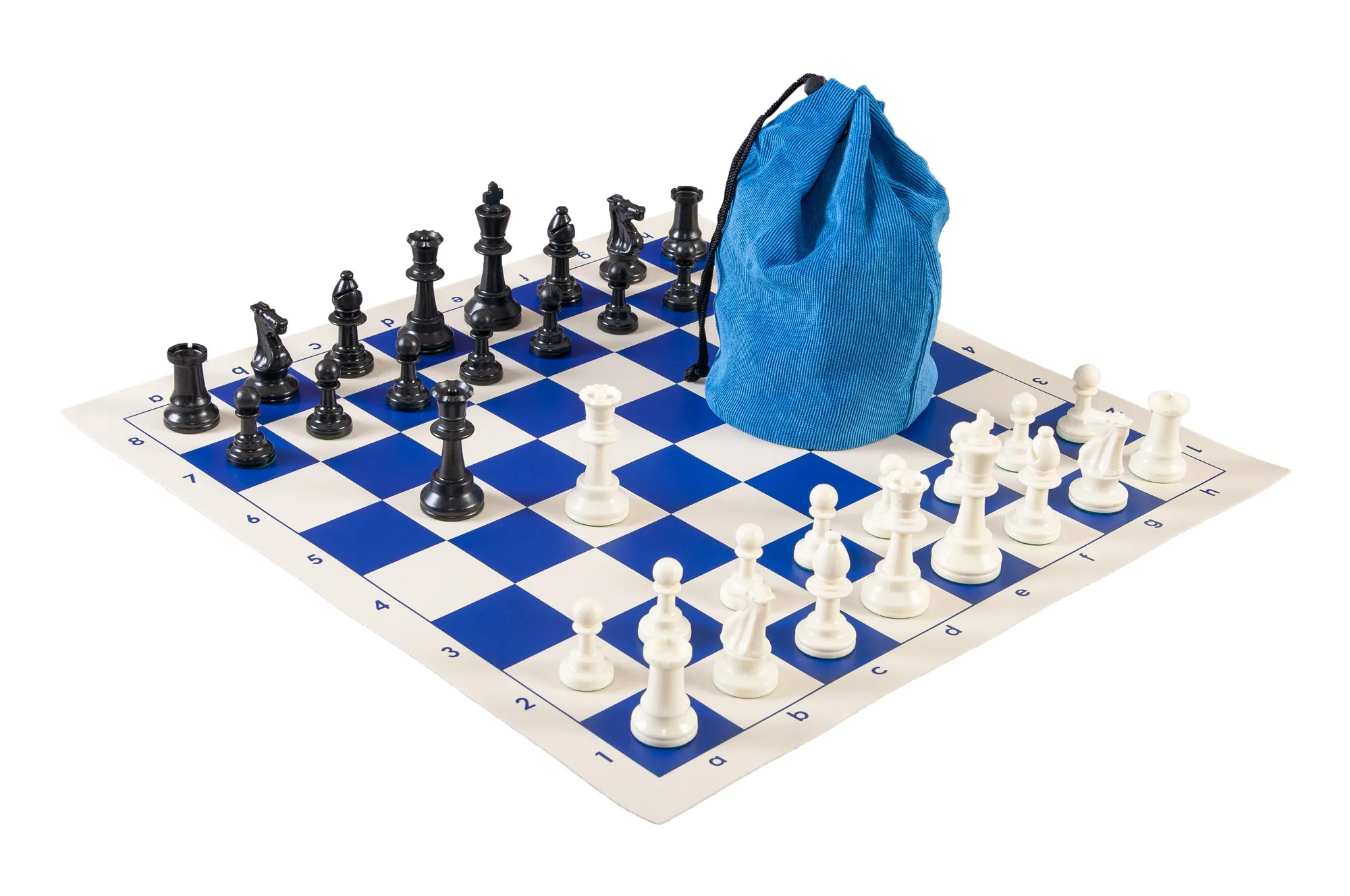 Drawstring Chess Set Combination - Triple Weighted Regulation Pieces | Vinyl Che - Picture 11 of 15