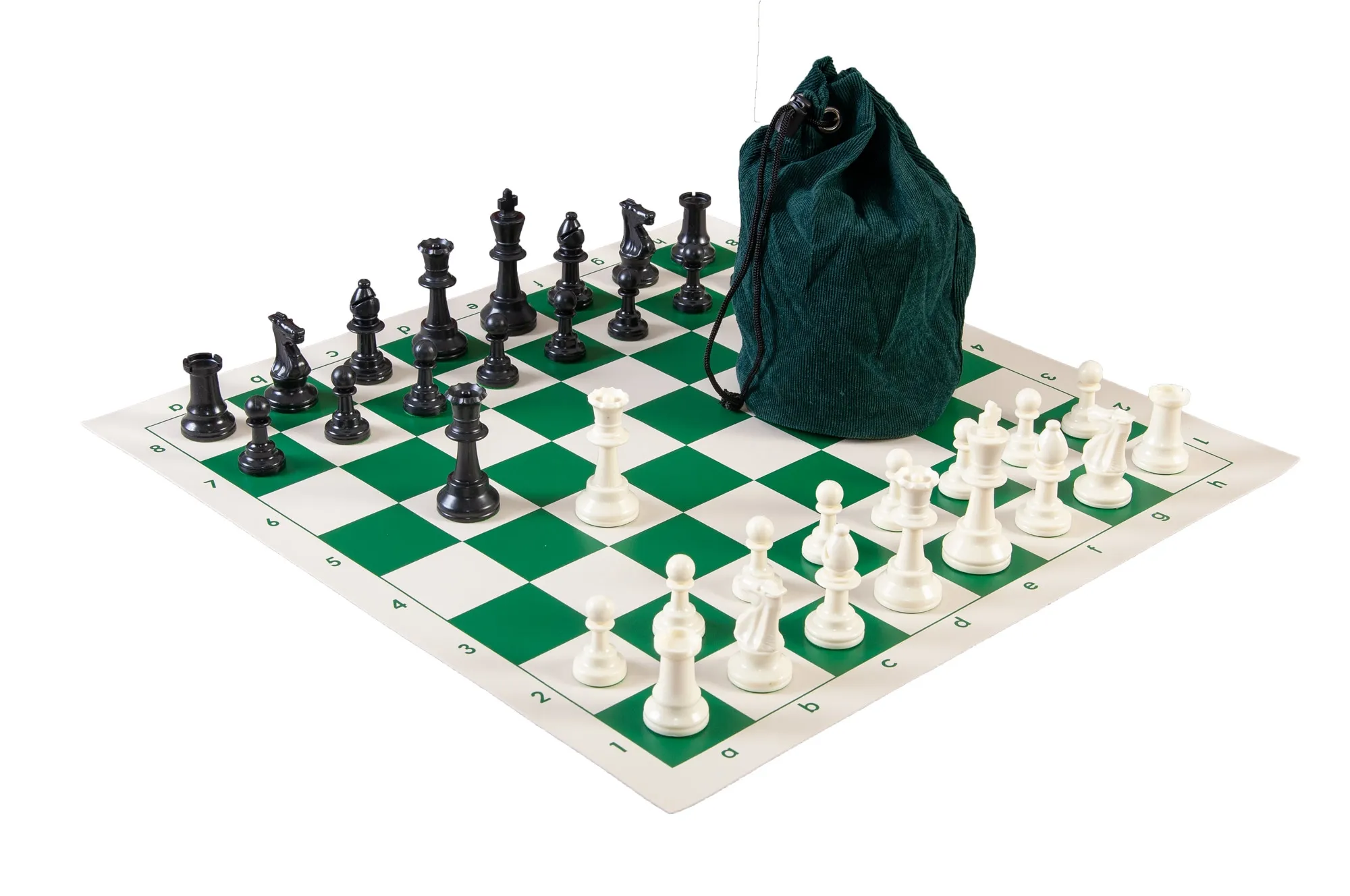 Drawstring Chess Set Combination - Triple Weighted Regulation Pieces | Vinyl Che - Picture 12 of 15